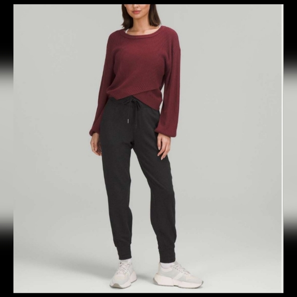 Lululemon Ready to Fleece High-Rise JoggerHeathered Black sz 2 - Picture 1 of 9